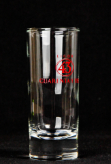 Likör 43, Gläser, Likörglas, Cuarenta Y Tres, rotes Logo und schrift