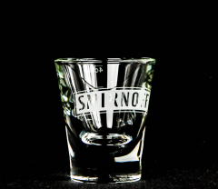 Smirnoff Vodka, Shotglas, Stamper, Kurzglas, weiß satinierter Schriftzug