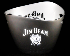 Jim Beam Whisky, LED Eiswürfelbehälter, Flaschenkühler Aluoptik, Akkufunktion