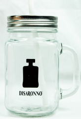 Disaronno Amaretto, Mason Jar Glas, Amaretto Glas mit Deckel