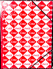 Coca Cola, A4 Format Sammelmappe mit Gummizug, Schulmappe  Coke