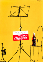 Coca Cola, Original Vertikal Poster, Plakat Pause Buvez Coca Cola, Herbert Leupin