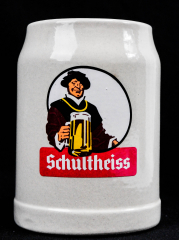 Schultheiss Lager Bier, Bierkrug, Steinzeug-Bierkrug, Tonkrug, 0,5l