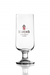 Becks Bier Pokal, Glas/ Gläser, Bierglas, 0,5l, Ritzenhoff, Schriftzug SILBER