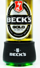 Becks Bier, LED Flaschenkühler für 0,33l und 0,5l Flaschen, mit Eiskühl-Pad