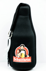 Schultheiss Lager Bier, Neopren Flaschenkühler, mit Flaschenöffner Kulturbeutel