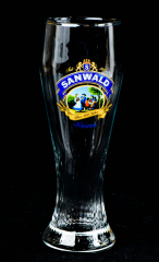 Sanwald Weizen Bier, Gläser, Reliefglas, Weizenglas 0,3l Riegsee