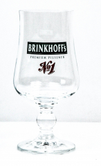Brinkhoffs Bier, Bierglas, Glas / Gläser Pokalglas mit weiß grün / rotes Logo 0,4l