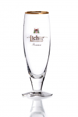 Licher Bier, Pokal Noblesse, Burg Pokalglas, Bierglas, Biergläser, 0,3l