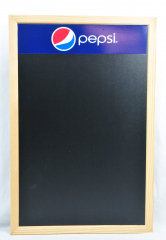 Pepsi Cola, Kreidetafel, Schreibtafel in Echt Holzumrandung