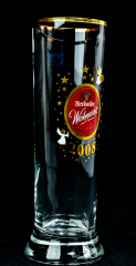 Herforder Bier, Bierglas, Weihnachts Premium Glas 2008, 0,25l