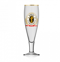 Engel Bier, Pokalglas Bierglas, Biergläser, Glas / Gläser, Goldrand, 0,4 l