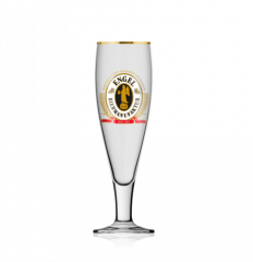Engel Bier, Pokalglas Bierglas, Biergläser, Glas / Gläser, Goldrand, 0,3 l