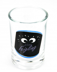 Kleiner Feigling, Glas / Gläser Shotglas Stamper Kurzer Sonderedition Blau