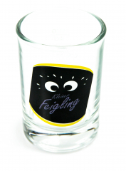 Kleiner Feigling, Glas / Gläser Shotglas, Stamper, Kurzer Sonderedition Gelb