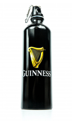 Guinness Bier, Aluminium Thermoflasche, Getränkeflasche an Karabinerhaken, 0,5l