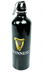 Guinness Bier, Aluminium Thermoflasche, Getränkeflasche an Karabinerhaken, 0,5l