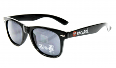 Bacardi Rum, Sonnenbrille UV 400 Kat.3, Partybrille, Malle, schwarze Ausführung