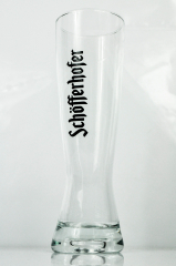 Schöfferhofer Weizenbier, Glas / Gläser Bierglas, Reliefglas mit Flaschenöffner im Glasboden