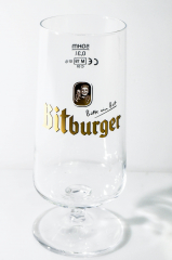 Bitburger Bier, Pokalglas, Bierglas, 0,3 l große Ausführung