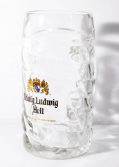 König Ludwig Hell, Bierseidel, Bierkrug im Rauten Reliefschliff 0,5l