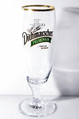 Dithmarscher Bier, Glas, Gläser, Bierglas, Biergläser Pokal Goldrand, 0,3l