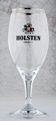 Holsten Pilsener, Glas / Gläser Pokalglas 0,3l, Silber-Platin Rand, Hamburg