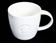 Starbucks Kaffee, Kaffeebecher, Mug weiß im Relief Tall 12 oz