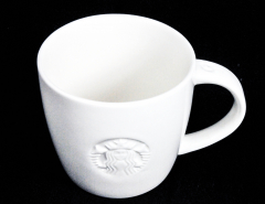 Starbucks Kaffee, Kaffeebecher, Mug weiß im Relief Grande 16 oz