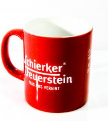 Schierker Feuerstein Likör, Grog Becher, Kaffeebecher, rote Ausführung Willy