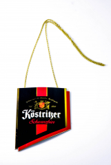 Köstritzer Bier, Emaile Zapfhahnschild Schwarz rot mit Kette