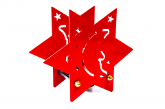 Mariacron Chantre, Metall Windlicht Sternenstreuung rote Ausführung