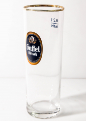 Gaffel Kölsch, Glas / Gläser Altbierglas, Stangenglas, Kölschglas, Stange m. Goldrand 0,2l