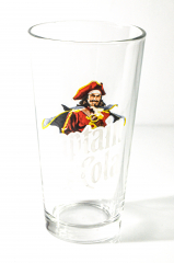 Captain Morgan Rum, Captain Cola Mix Glas buntes Logo