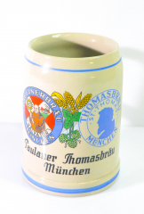 Paulaner Weissbier, Bierkrug, Tonkrug 0,5l Paulaner Thomas-Bräu München