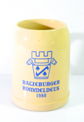 Rommeldeus, Ratzeburger Bier, Bierkrug, Tonkrug Editionskrug Wappen 1980