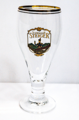Schwarzer Steiger Schwarzbier, Glas / Gläser, Amber Pokal, Schwarzbier 0,3l Sachsen