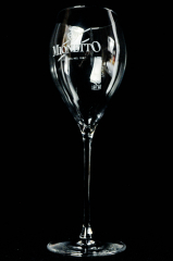 Mionetto Sekt, Bauchiges Flötenglas, Sektglas, Prosecco Glas 0,1l Mionetto Logo Dopppellinie