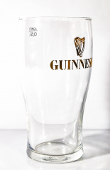 Guinness Beer Glas / Gläser, Bierglas Ideal Becher 0,5l, Gold eingeätztes Logo