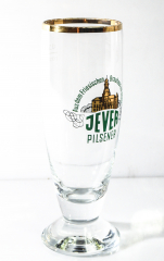 Jever Bier Glas / Gläser, Bierglas / Biergläser, Schweden Tulpen 0.2l, 70er Jahre Goldrand
