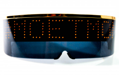 Moet Chandon Champagner, LED Laufband Design Sonnenbrille auf Akkubasis