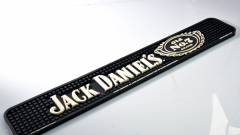 Jack Daniels Whiskey Barmatte, Tresenmatte, Abtropfmatte, schwarz Old No.7