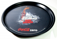 Coca Cola Zero, Serviertablett, Rundtablett, gummierter Boden Zero Zucker