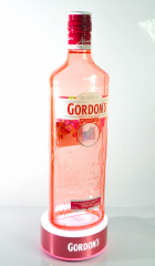 Gordons Gin, Acryl 3 Liter Flasche Premium Pink mit Akku LED Flaschenleuchte, Leuchtreklame, Leuchtwerbung