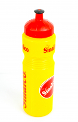 Sinalco lemonade. Sports drinking bottle, bicycle bottle, bike bottle with quick-release fastener