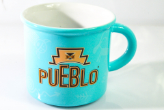 Pueblo Tabak, Mahlwerck Keramik Kaffeebecher, Retro Tasse