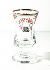 Friesengeist Likör, Das Friesen Shotglas, Stamper, Schnapsglas, 2cl Silberrand kleine Ausführung