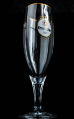 Krombacher Bier Glas / Gläser, Bierglas / Biergläser, Goldrand, Pokal 0,25l