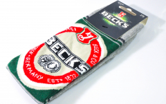 Becks beer, socks, stockings Euro size 42-46, leisure time, gray with pattern