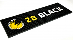 28 Black Energy, XXL Barmatte, Abtropfmatte, Tresenmatte schwarz